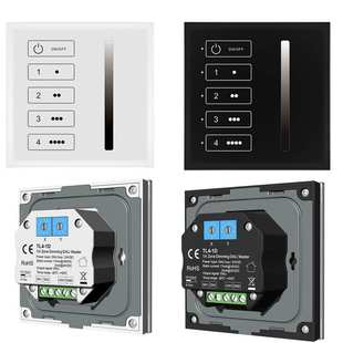 DT8调光调色控制器 Dali 单区4区主控智能触摸钢化玻璃面板 TD2-S