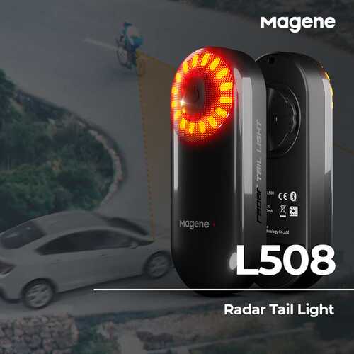 英文magene迈金L508自行车灯公路雷达尾灯刹车感应夜骑山地车
