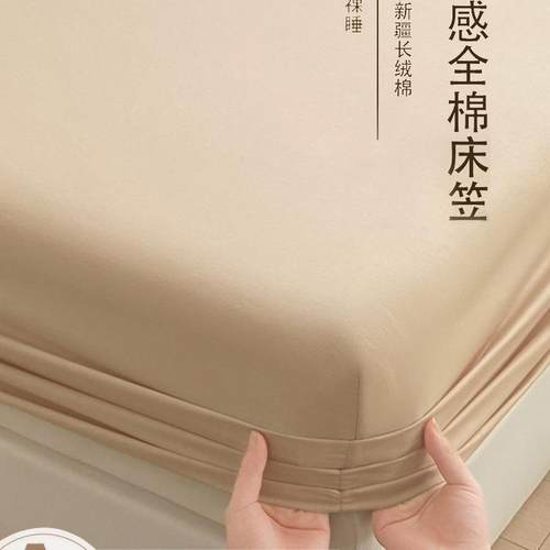 床笠单件100纯棉床罩三件套2025新款四季通用床单保护床垫罩