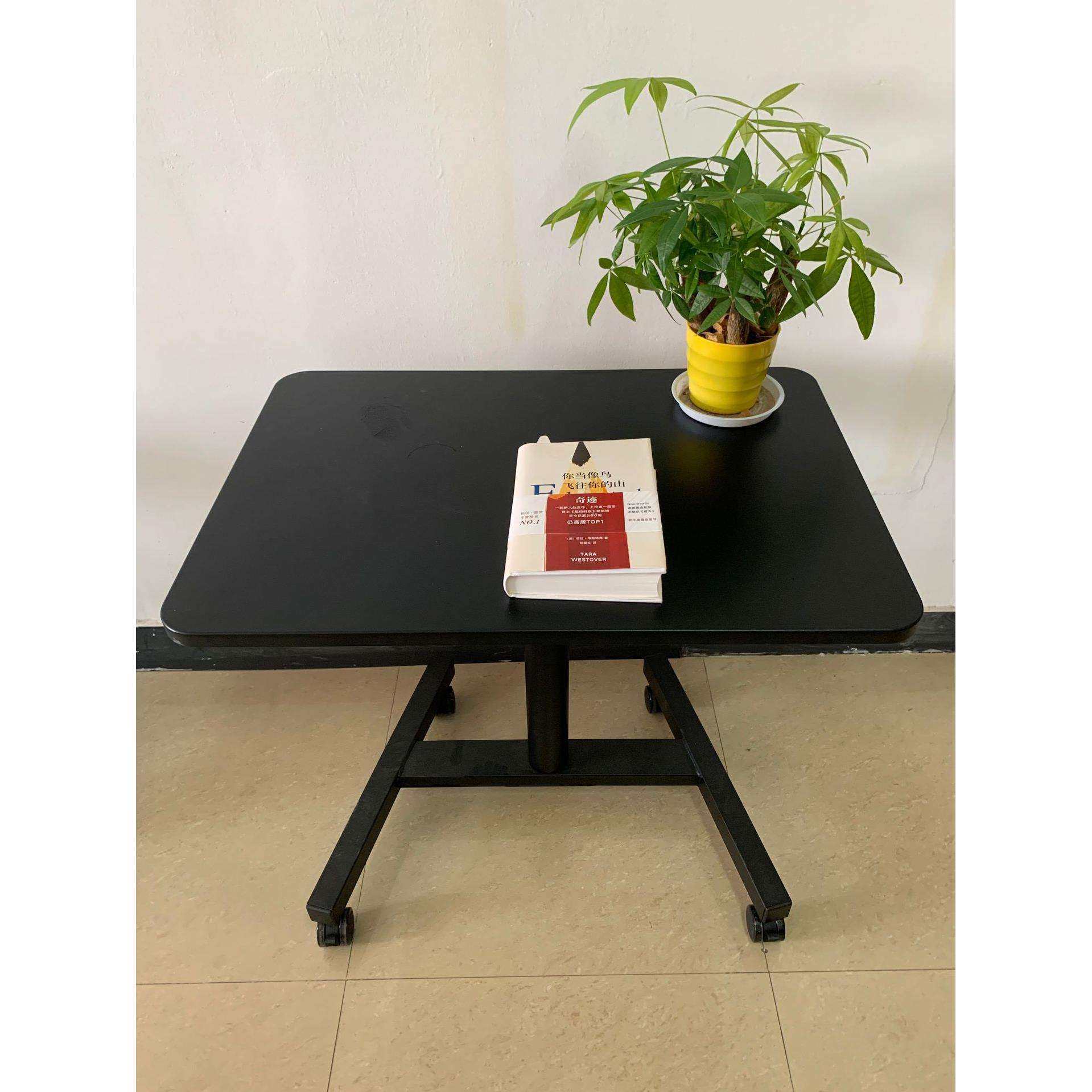 外贸余单现货气动升降办公桌站立式单人咖啡桌