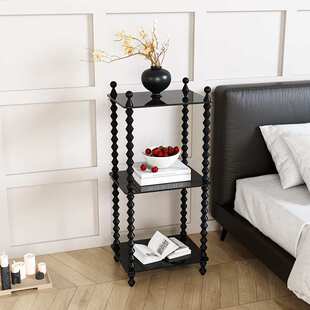 法式全实木床头柜可移动奶油风卧室中古边几亚克力简约创意儿童