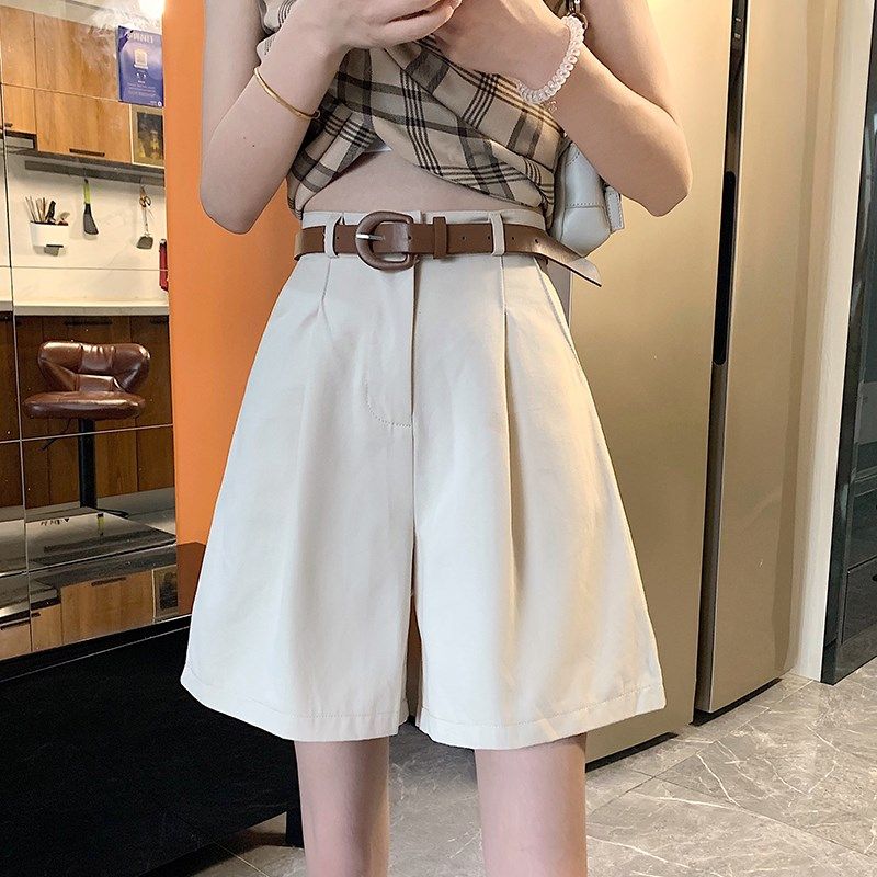 西装短裤女夏大码胖妹妹mm高腰宽松显瘦直筒阔腿中裤休闲五分裤潮,女装/女士精品,大码连衣裙,淘宝优惠券,粉丝福利购,淘宝优惠卷