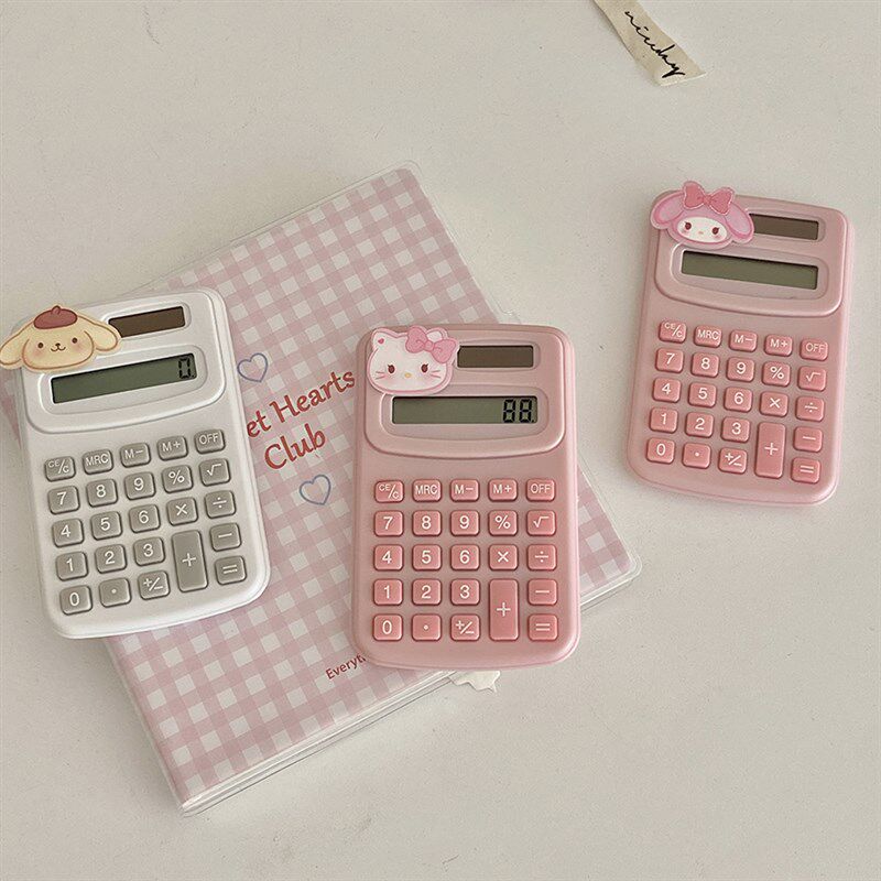 手指计算器高颜值卡通学生迷你便携小号可爱掌上计算机随身