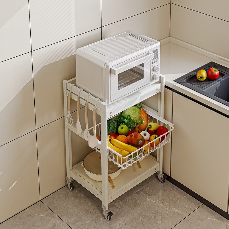 厨房蔬菜置物架落地三层多功能空间利用带菜篮子收纳筐电器储物柜,厨房/烹饪用具,厨房置物架/置物柜/角架,淘宝优惠券,粉丝福利购,淘宝优惠卷