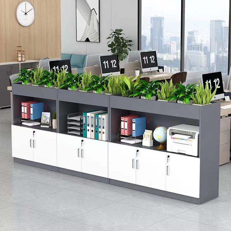 简约办公室隔断柜文件资料矮柜花槽柜现代花草柜办公桌侧边柜组合,商业/办公家具,花槽柜,淘宝优惠券,粉丝福利购,淘宝优惠卷