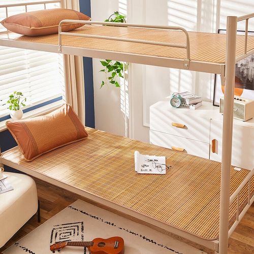 温韵纺夏季学生宿舍凉席竹席单人床职工大学上下铺寝室双面席子5.