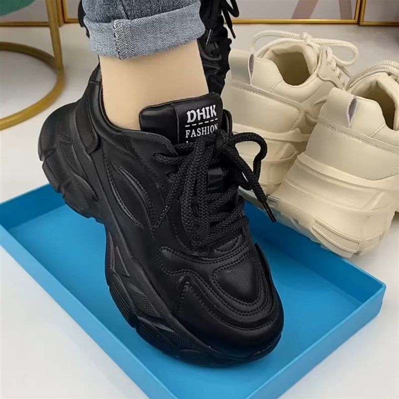 真皮厚底老爹鞋女复古圆头增高皮鞋女深口小个子英伦风软底休闲鞋,女鞋,老爹鞋,淘宝优惠券,粉丝福利购,淘宝优惠卷