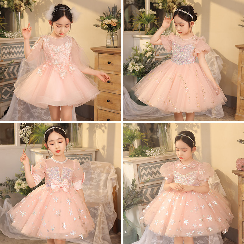 女童礼服小女孩轻奢小众高端钢琴演奏演出服儿童连衣裙蓬蓬公主裙