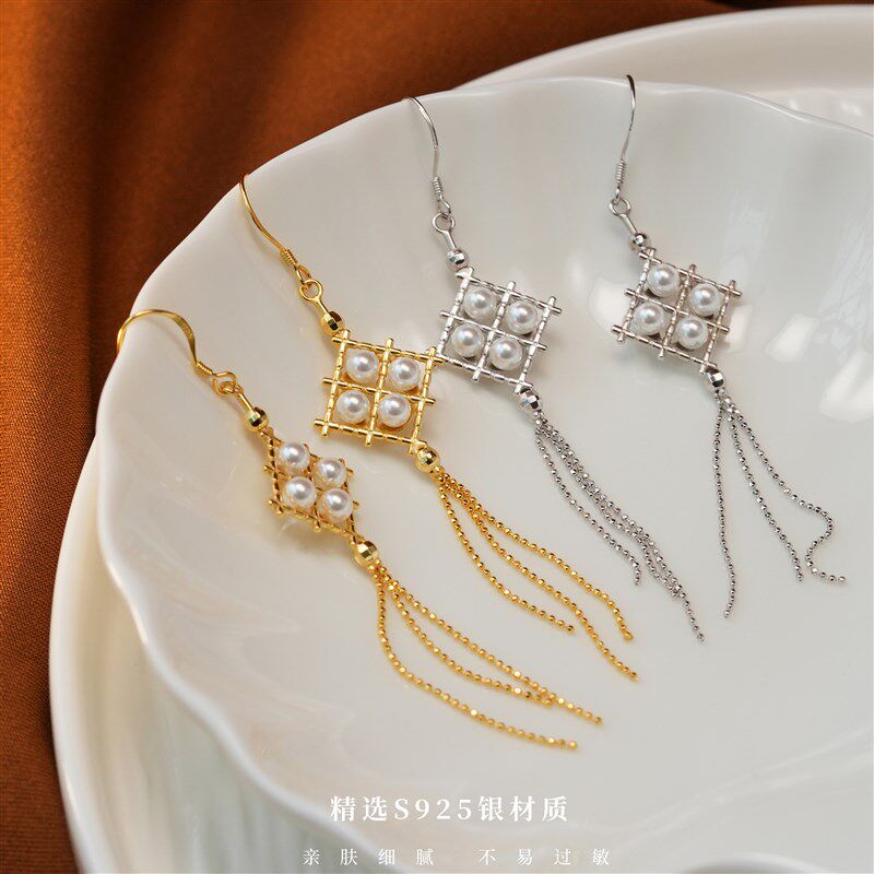 民族风中国结流苏耳钩气质轻奢百搭复古简约耳环