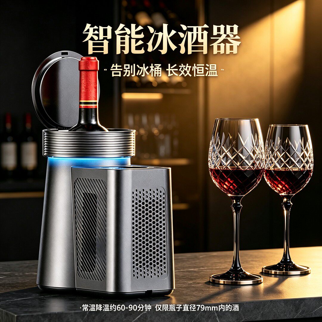 诗酒茶意电子冰酒器冰桶限79mm瓶