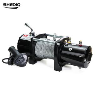 晟雕电动绞盘12V 24V3000磅汽车越野车电动牵引机车载电动绞盘