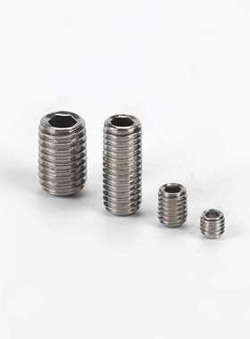 304材质 不锈钢螺丝 DIN913 GB77 机米 顶丝 内六角平端紧定螺丝