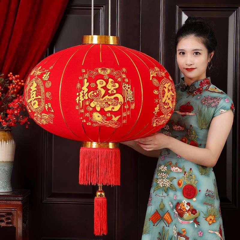 灯笼22新款5蛇年大红灯笼灯吊灯过年春节UUE新年对W户外大门口一0