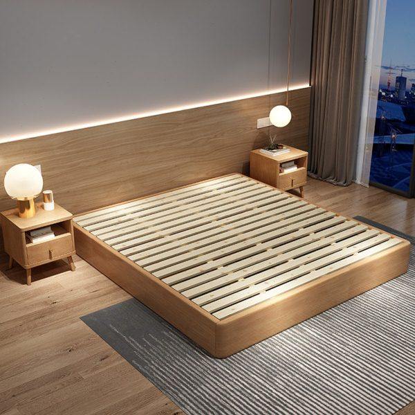 全实木榻榻米简易地台床简约现代单双人床民宿酒店落地无床头床架,住宅家具,实木床,淘宝优惠券,粉丝福利购,淘宝优惠卷