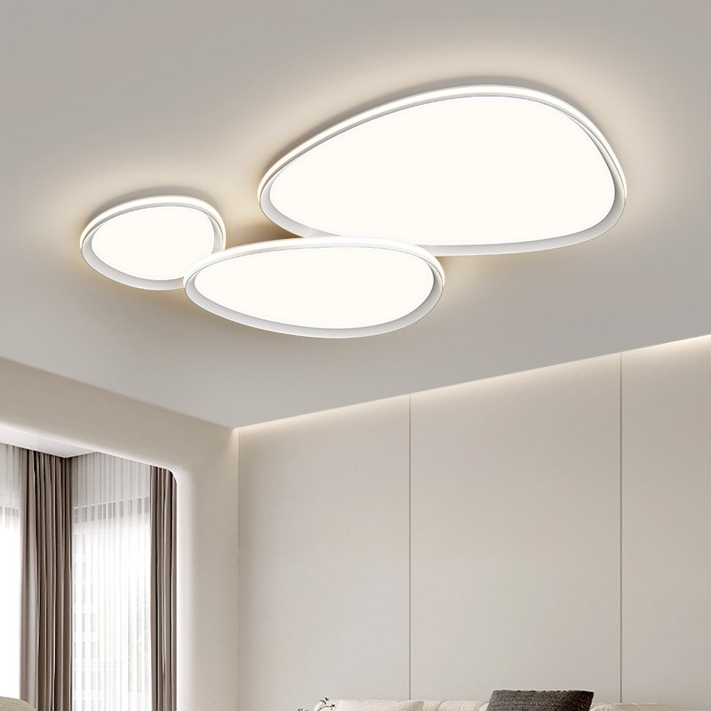 客厅吸顶灯广东中山灯具现代简约大气鹅卵石主灯202U5年新款云朵