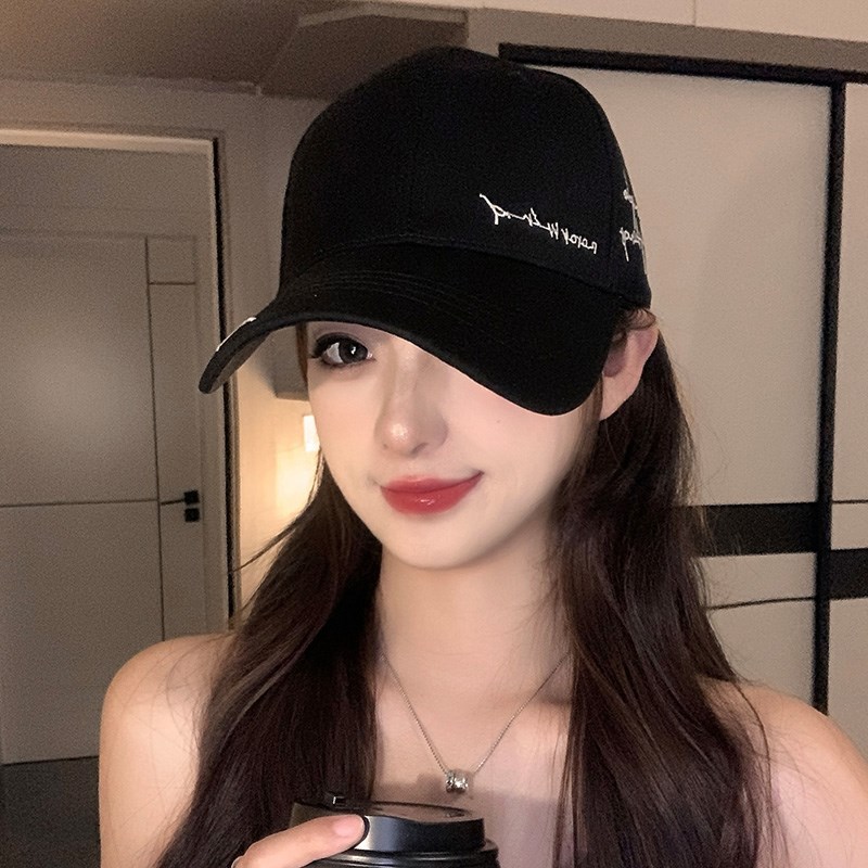 韩系百搭春夏运动鸭舌帽子女四季休闲时尚侧标字R母刺绣棒球帽男