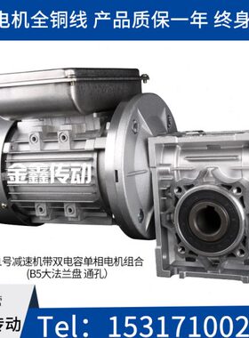 双带电机相NMRV减速机组合单电容涡轮蜗杆减速机RV减速机
