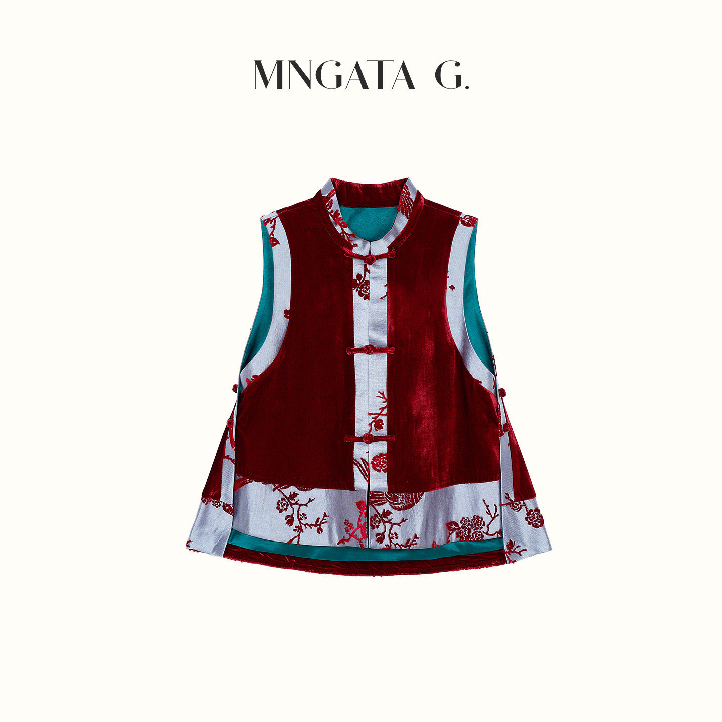 MNGATA G./曼加塔【曼奢漳绒·梦华】早秋新中式国风真丝马甲