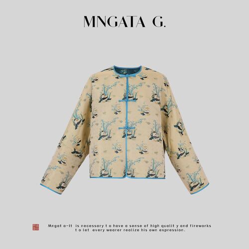 MNGATA G./曼加塔【宋锦·玉竹熊猫】夏日波嬉新中式外套502115