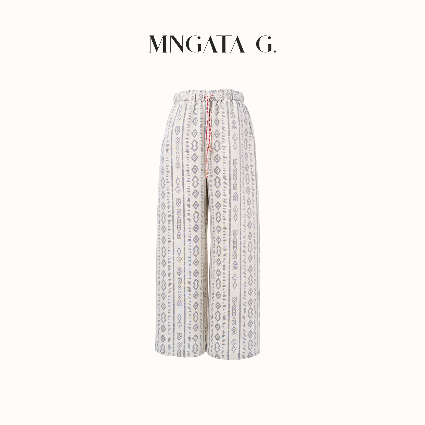 MNGATA G./曼加塔【黎锦纹麻裤】亚麻夏日新中式中国风裤子