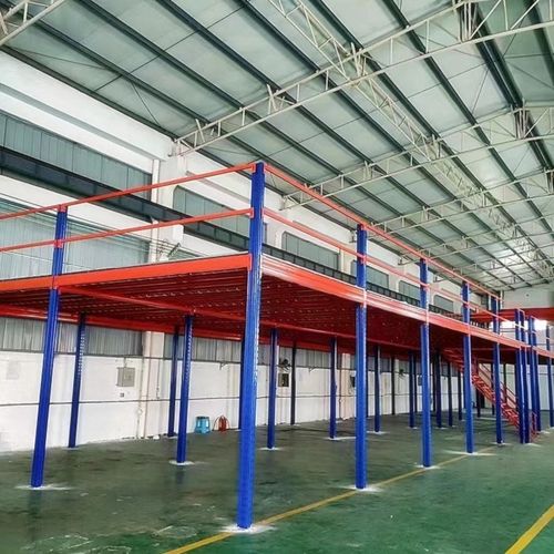 重型仓库二层阁楼平台货架搭建仓储厂房隔层钢结构阁楼办公室免焊