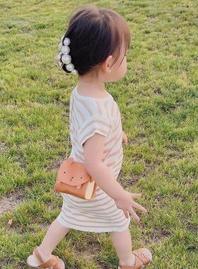 宝宝夏装条纹连衣裙儿童装修身裙子包臀裙女童夏季直筒背心裙0037