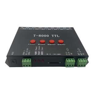 T-8000TTL 幻彩编程控制器8个端口可输出带SD卡LED全彩同步控制器