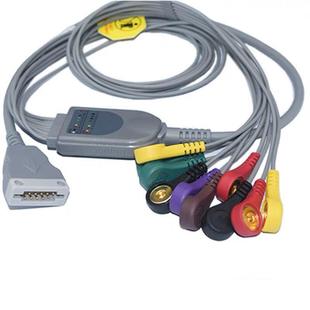 兼容杭州百慧CT 08动态心电导联线直头10针