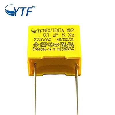 直插安规电容104K/275V 脚距10mm 275V104K安规高低压电容厂家