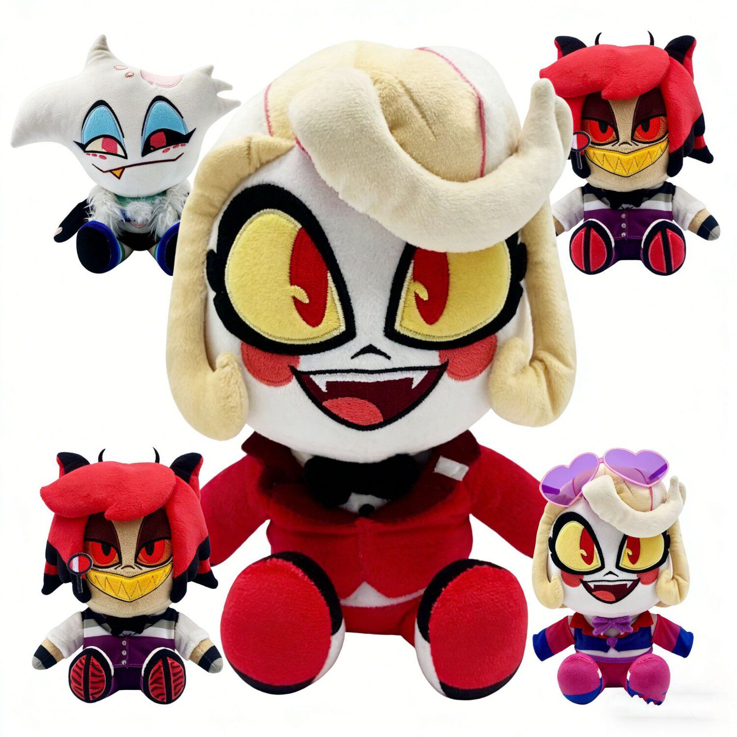 hazbin hotel极恶老大周边公仔礼物地狱客栈小丑毛绒玩具