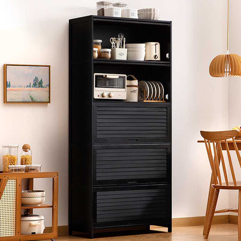 家用餐边柜厨房收纳柜橱柜靠墙多功能客厅储物柜子碗柜大容量防尘