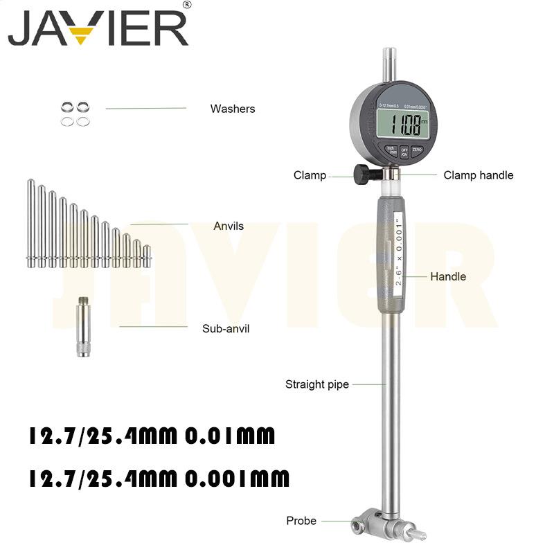 杰洛夫出品数显内径量表百分表指示表缸径规量缸表配数显千分表