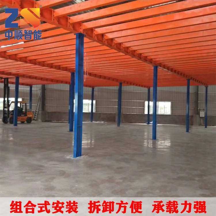 货架厂家生产 钢结构可拆装重型阁楼平台 组合式五金二层货架