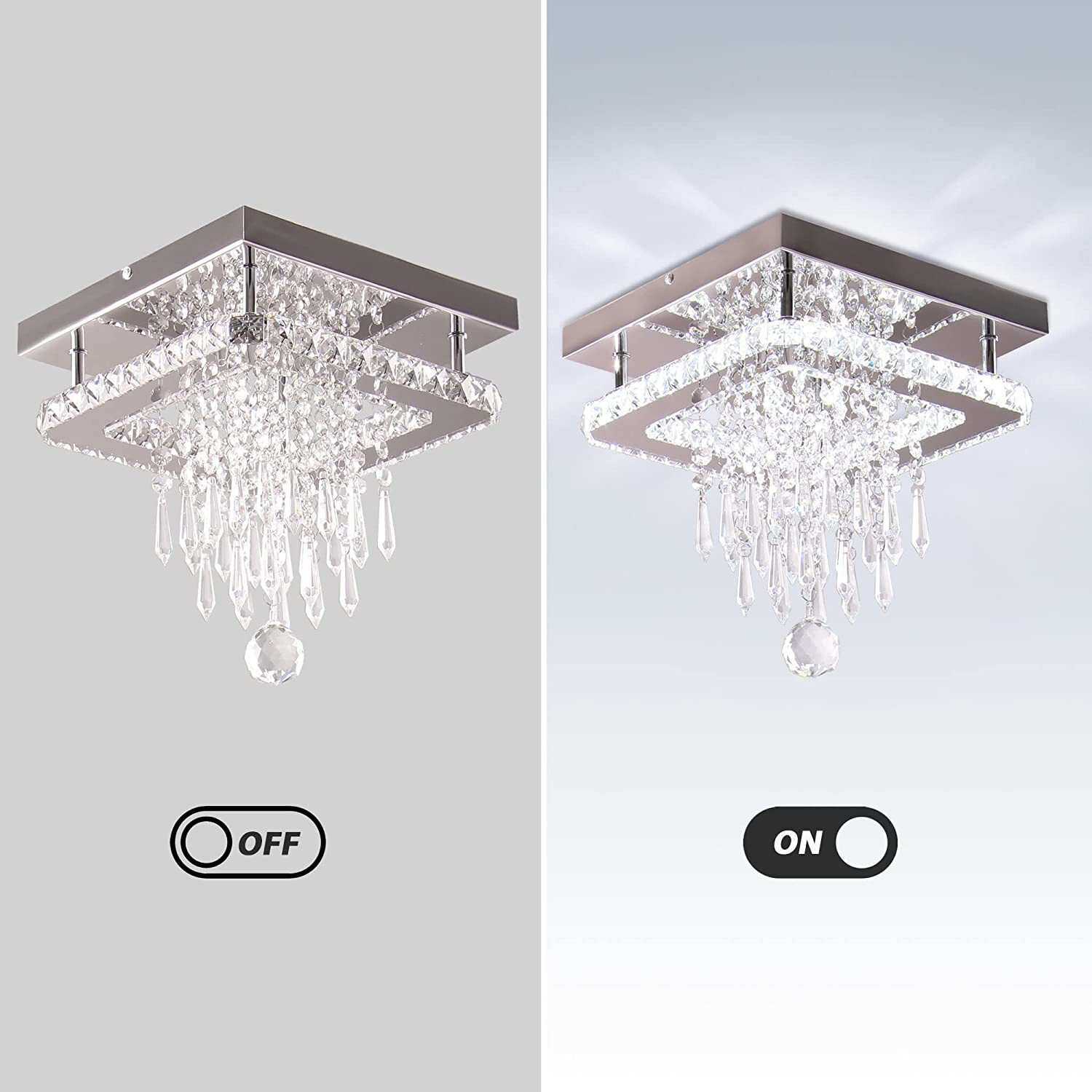 轻奢水晶吸顶灯现代走廊过道灯简约创意圆形阳台门厅灯饰跨境灯具