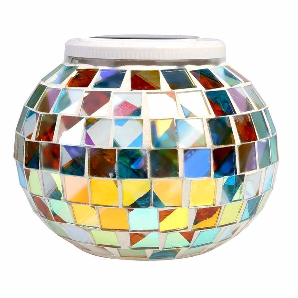 LED太阳能草坪灯马赛克七彩装饰灯小夜灯节日舞台灯