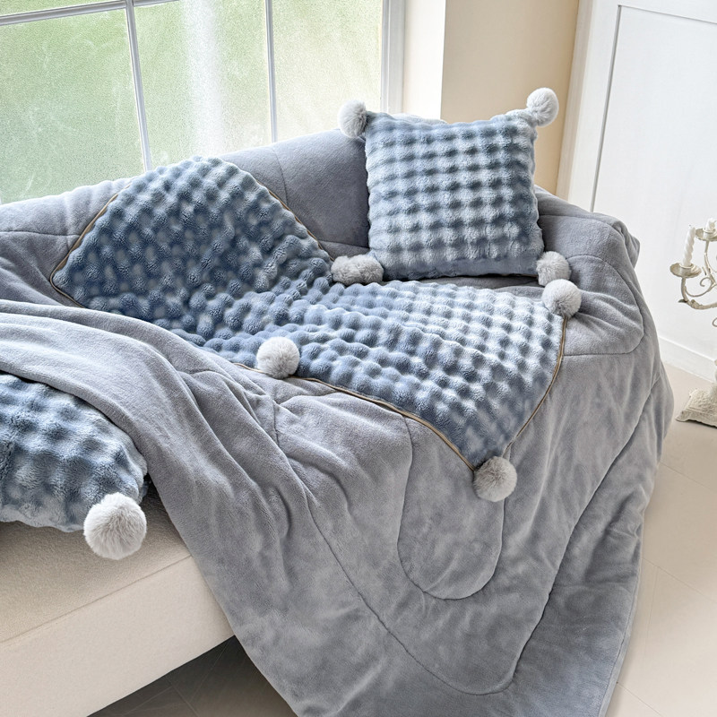 兔毛绒 抱枕被子两用二合一车用午睡枕头被2024新款车载折叠靠枕,居家布艺,抱枕被,淘宝优惠券,粉丝福利购,淘宝优惠卷