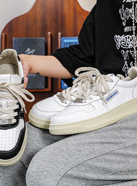 真皮ept运动小白鞋女潮2023新款秋季情侣一对小众休闲滑板鞋男潮