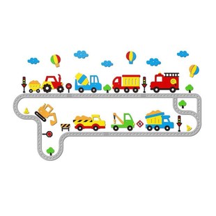 儿童房间布置汽车背景墙贴画男童3d立体男孩卧室床头墙面装 饰贴纸