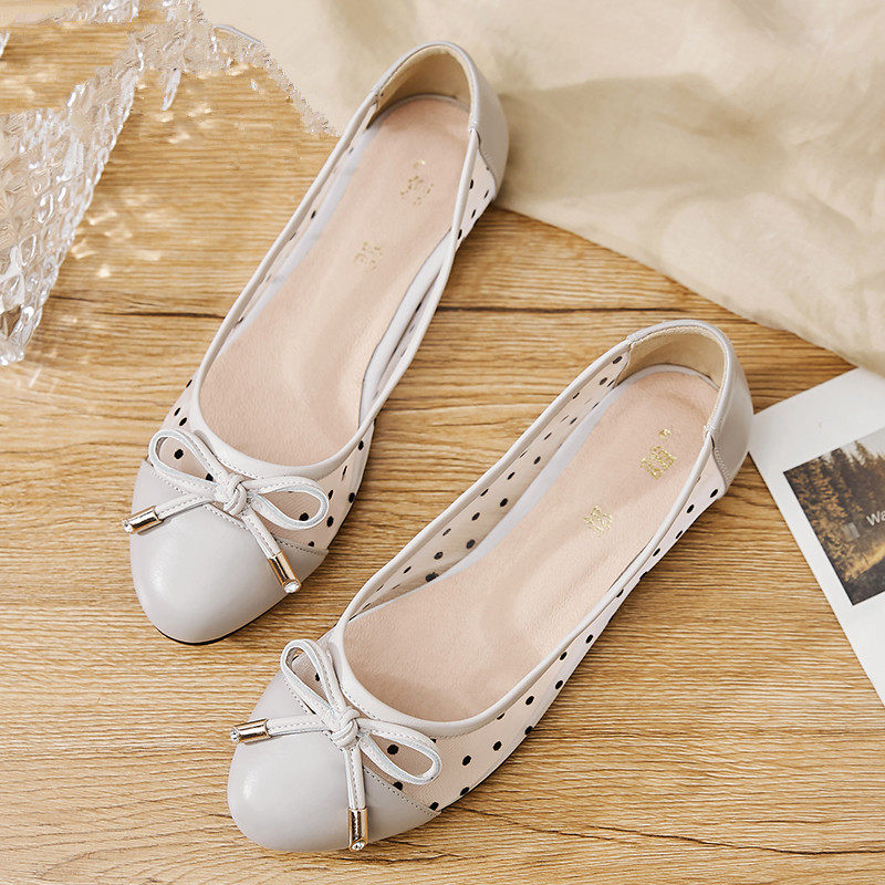 中老年人夏季女鞋44中年妈妈鞋46女式真皮网纱凉鞋特大号45大码43