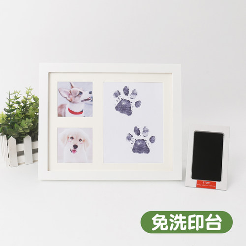 宠物爪印纪念相框狗狗猫咪脚印diy礼物定制照片免洗印台墨水爪印