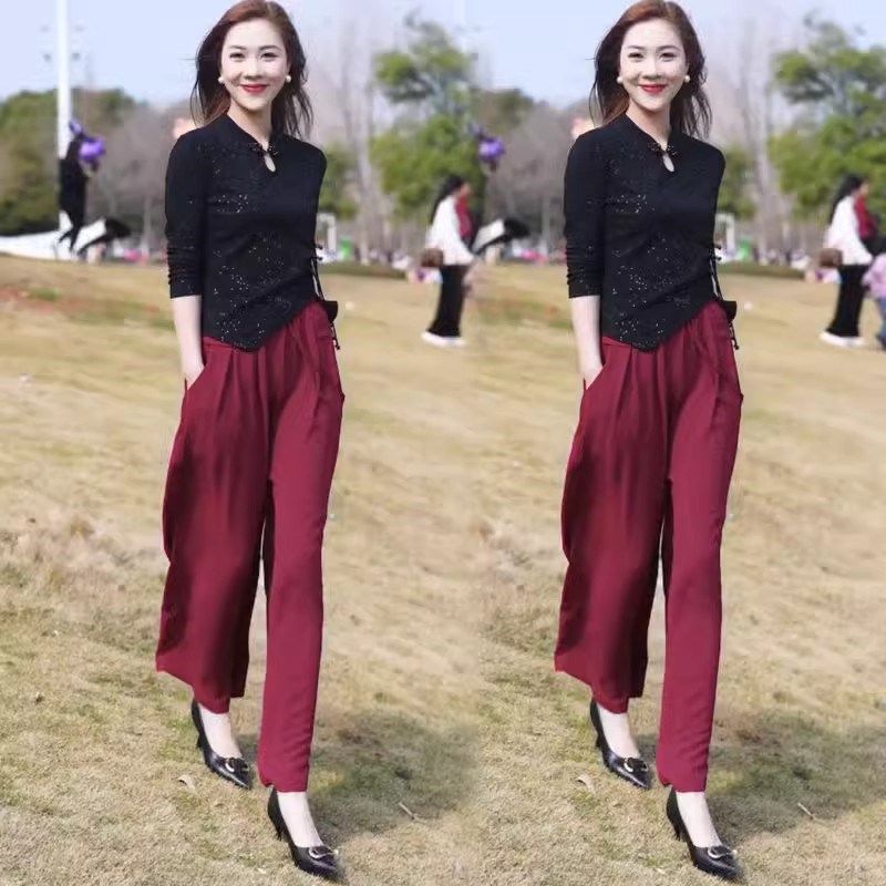 女士冰丝裙裤夏季阔腿裤长裤垂感中老妈妈薄款高腰大码显瘦女裤子,女装/女士精品,大码裤装,淘宝优惠券,粉丝福利购,淘宝优惠卷