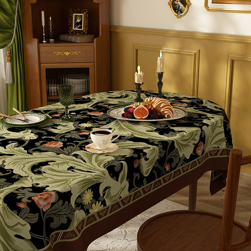 复古桌布防水高级感茶几桌子遮盖布棉麻布艺防烫椭圆形餐桌垫台布,居家布艺,桌布,淘宝优惠券,粉丝福利购,淘宝优惠卷