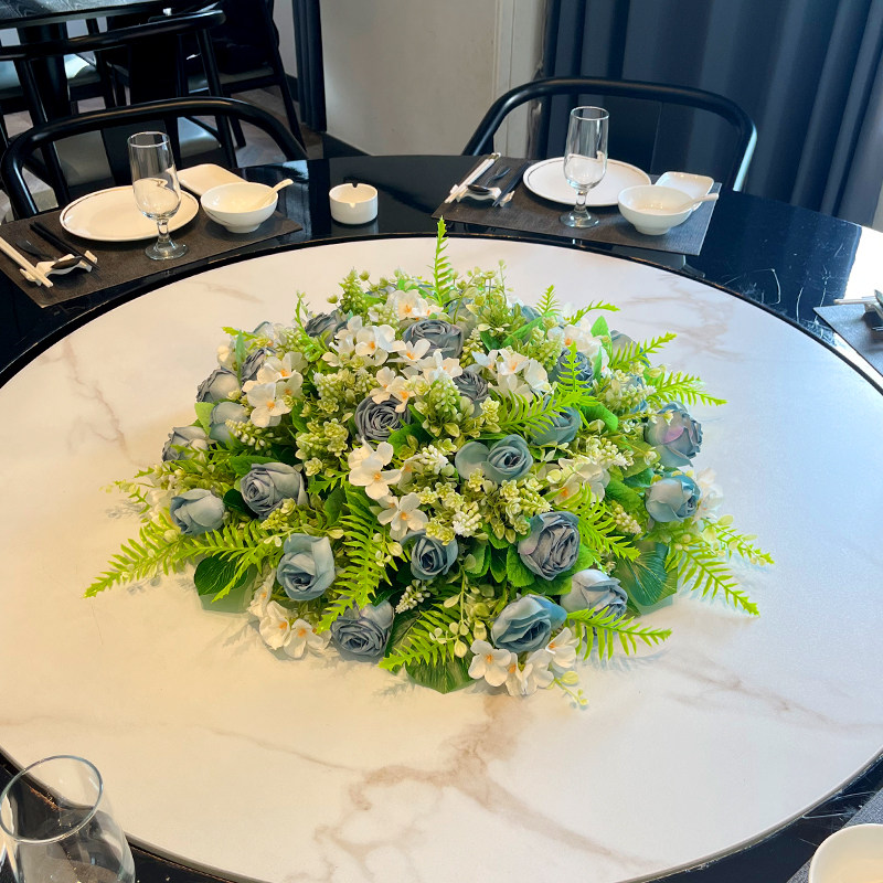 餐桌摆台花圆桌花艺酒店大圆桌中间摆花饭店餐桌花绢花圆桌装饰花,家居饰品,餐桌花艺,淘宝优惠券,粉丝福利购,淘宝优惠卷