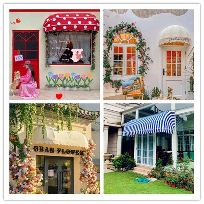 法式弧形雨棚门头装饰固定梯形遮阳棚商铺折叠半圆西瓜篷窗户雨篷,户外/登山/野营/旅行用品,遮阳篷/雨篷/车篷/广告篷,淘宝优惠券,粉丝福利购,淘宝优惠卷