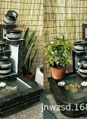 做旧青石石膏石料工艺品制作 庭院仿古流水石器价格 古建石雕图