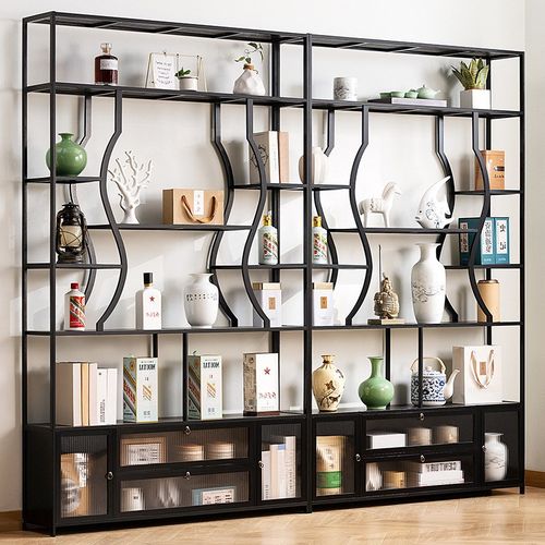 博古架新中式客厅多宝阁茶具茶叶置物架子多功能工艺品摆件展示架