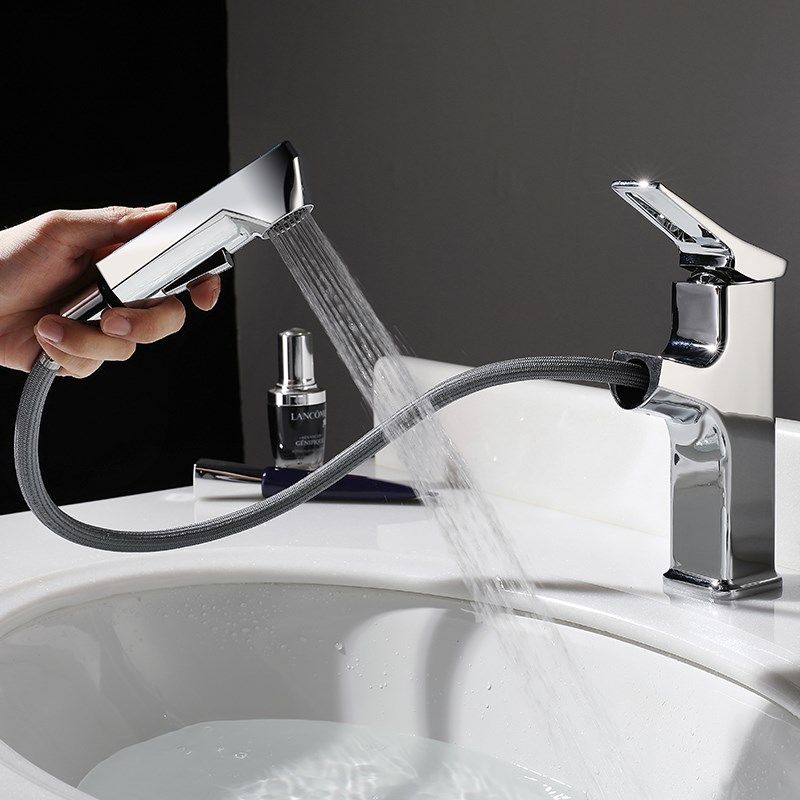 抽拉式洗手盆水龙头洗脸盆卫生间面盆冷热台盆洗漱台浴室龙头,家装主材,面盆龙头,淘宝优惠券,粉丝福利购,淘宝优惠卷