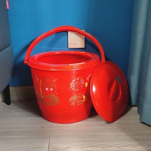 结婚喜事塑料马桶手拎式 大痰盂承重200斤孕妇老年病人床头坐便器