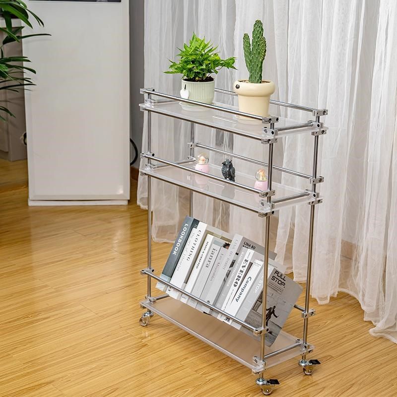 亚克力置物架光轴小推车简约客厅沙发边几多层收纳展示架花架花几,住宅家具,移动边几/推车,淘宝优惠券,粉丝福利购,淘宝优惠卷