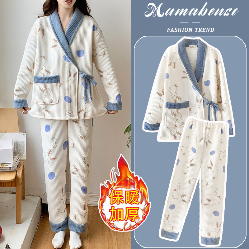 孕妇家居服套装月子服孕期产后哺乳喂奶睡衣空气棉加厚保暖秋冬女,孕妇装/孕产妇用品/营养,家居服套装,淘宝优惠券,粉丝福利购,淘宝优惠卷